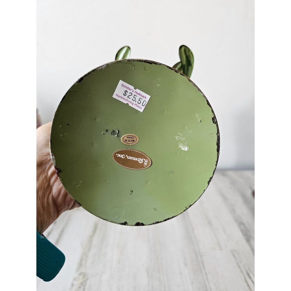 Crate & barrel tavira green fern vase‎ blue spring home decor large